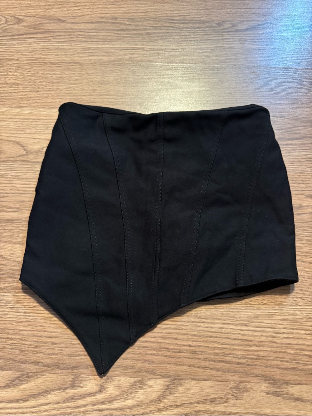 H:Ours Black Asymmetric Mini Skirt